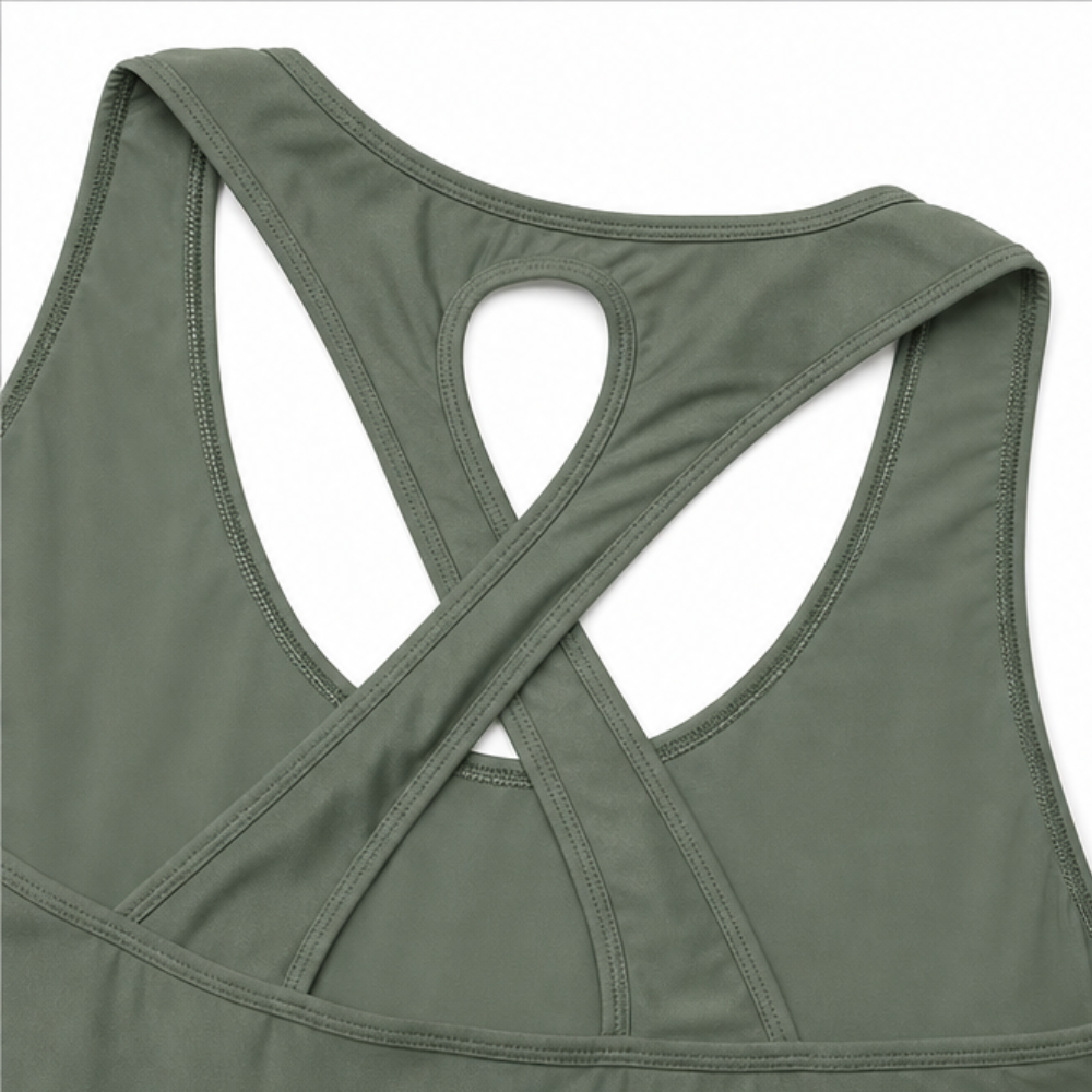 Nadine | Women's Three-Piece Swim Set with Crisscross Bikini and Cover-Up Shorts