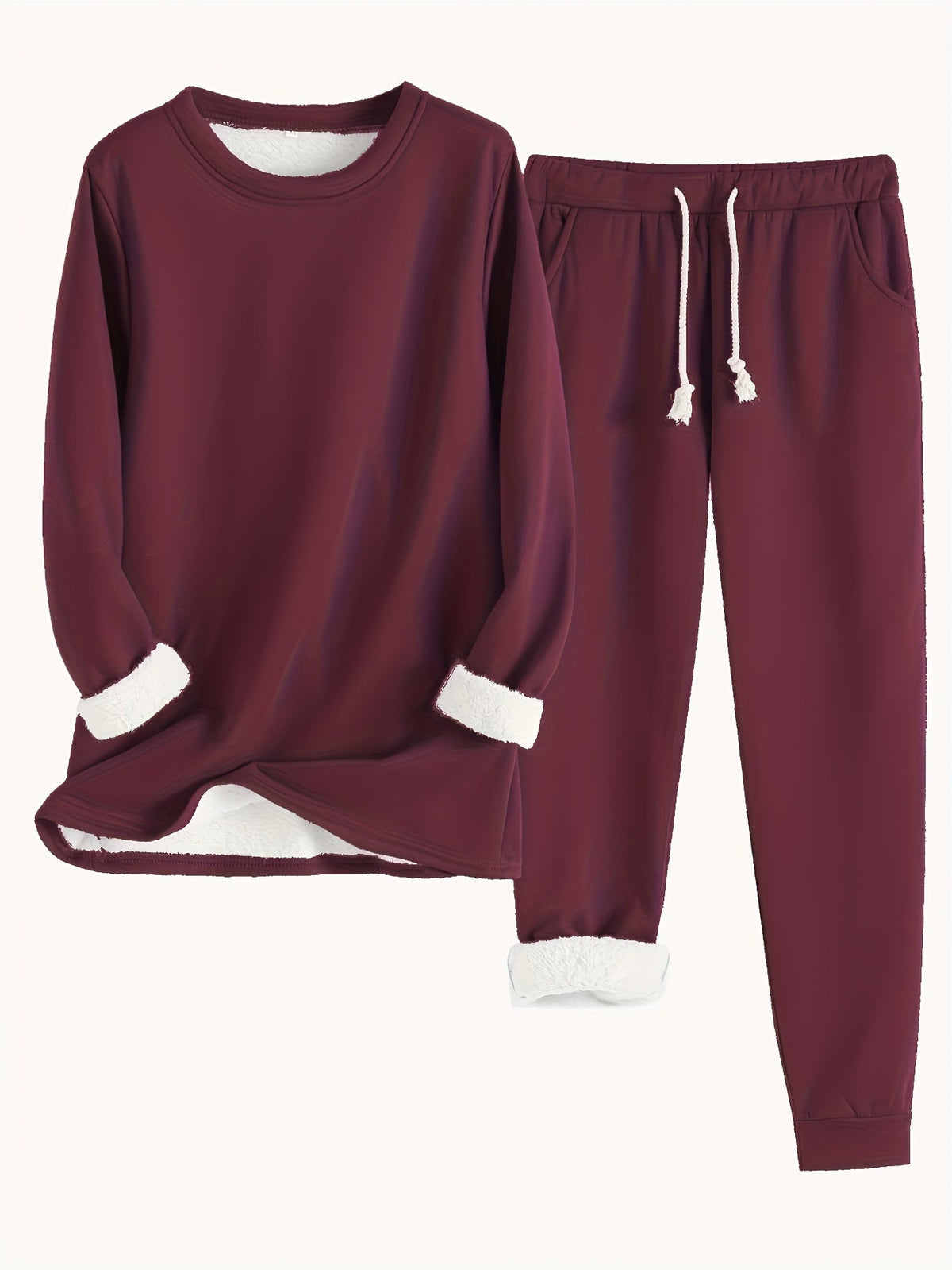 Katinka | Women's Two-Piece Crew Neck Lounge Set with Pockets