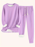 Katinka | Women's Two-Piece Crew Neck Lounge Set with Pockets
