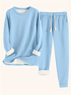 Katinka | Women's Two-Piece Crew Neck Lounge Set with Pockets