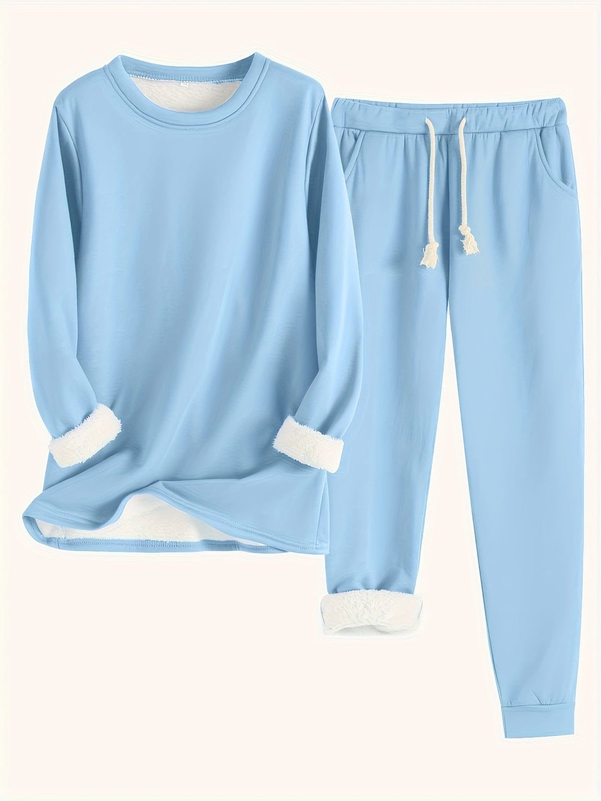 Katinka | Women's Two-Piece Crew Neck Lounge Set with Pockets
