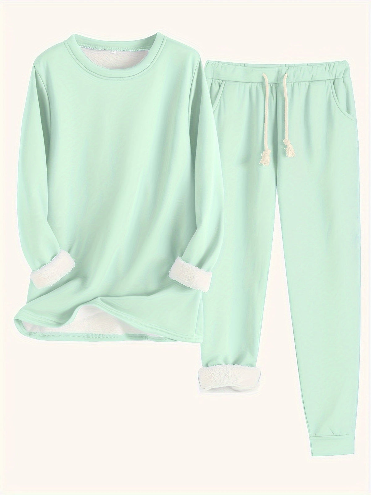 Katinka | Women's Two-Piece Crew Neck Lounge Set with Pockets