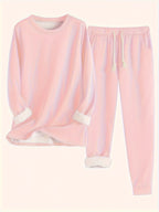 Katinka | Women's Two-Piece Crew Neck Lounge Set with Pockets