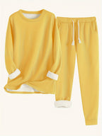 Katinka | Women's Two-Piece Crew Neck Lounge Set with Pockets