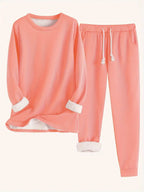 Katinka | Women's Two-Piece Crew Neck Lounge Set with Pockets