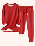 Katinka | Women's Two-Piece Crew Neck Lounge Set with Pockets