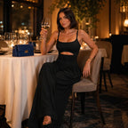Lara | Women's Cutout Wide-Leg Jumpsuit with Tie Back