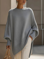 Luxe Oversized Drape Knit Sweater for Women