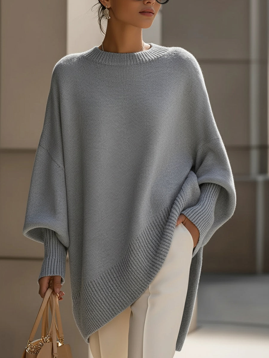 Luxe Oversized Drape Knit Sweater for Women