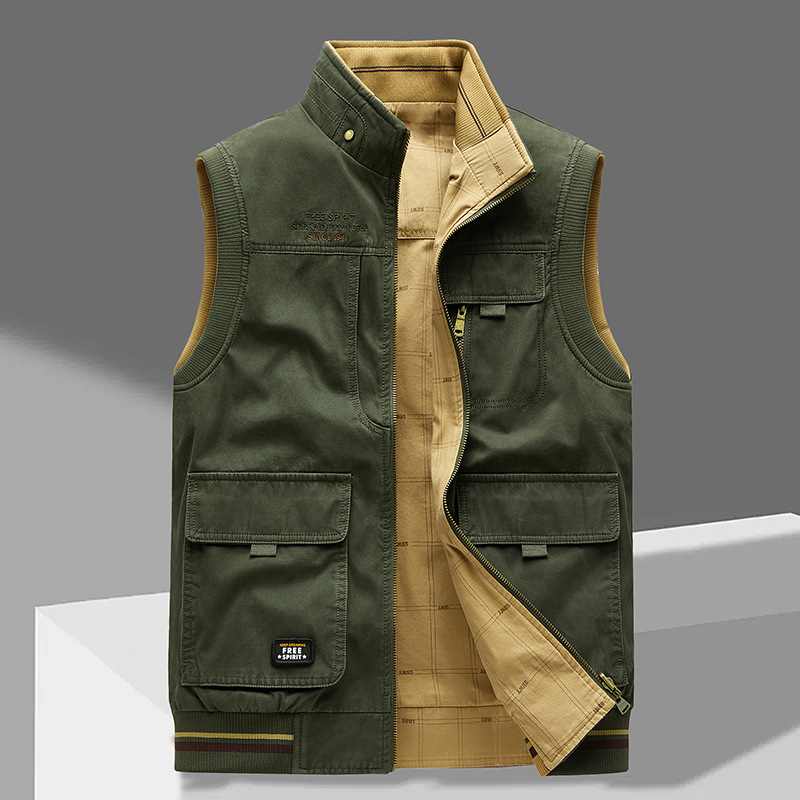 Viktor | Men's Multi-Pocket Utility Vest with Zip Front