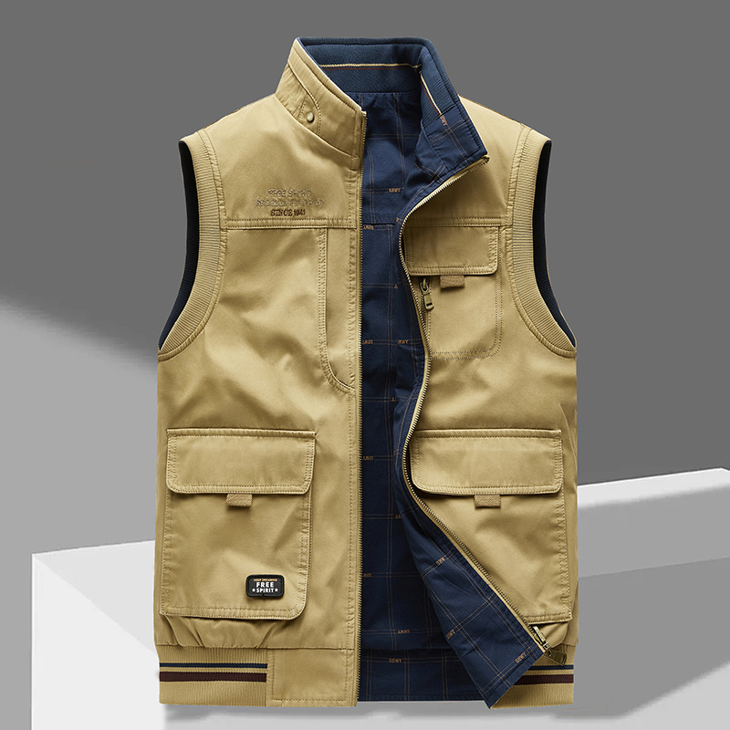 Viktor | Men's Multi-Pocket Utility Vest with Zip Front