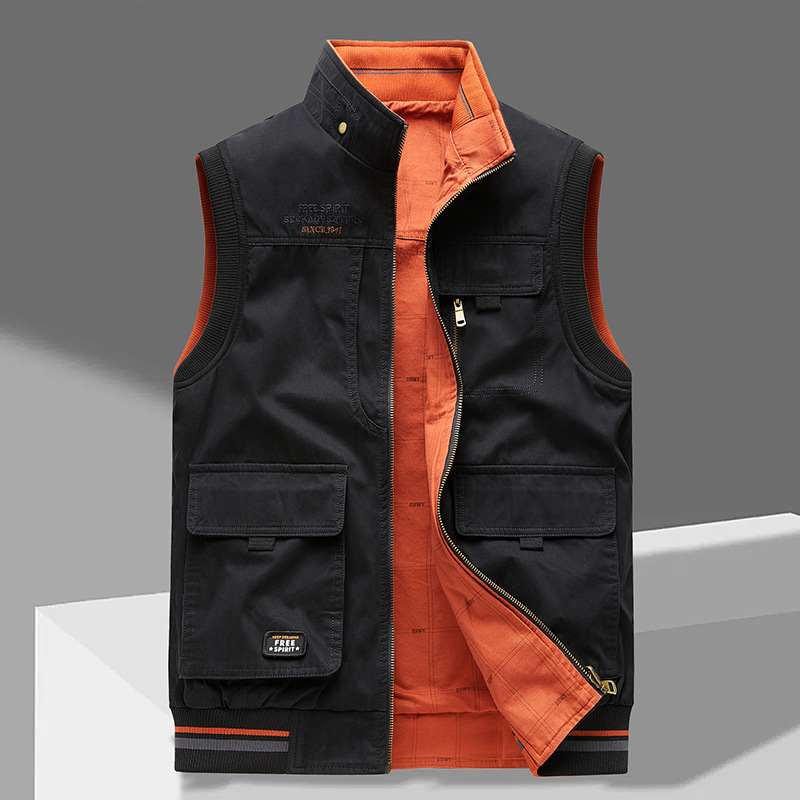 Viktor | Men's Multi-Pocket Utility Vest with Zip Front