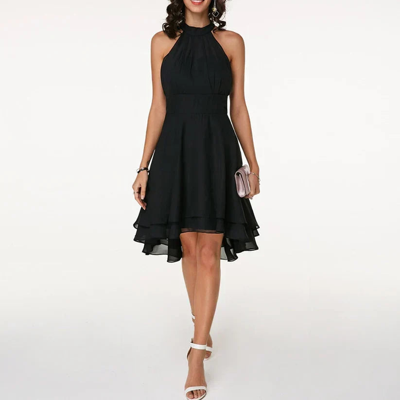 Delia | Women's Halter Layered Cocktail Dress