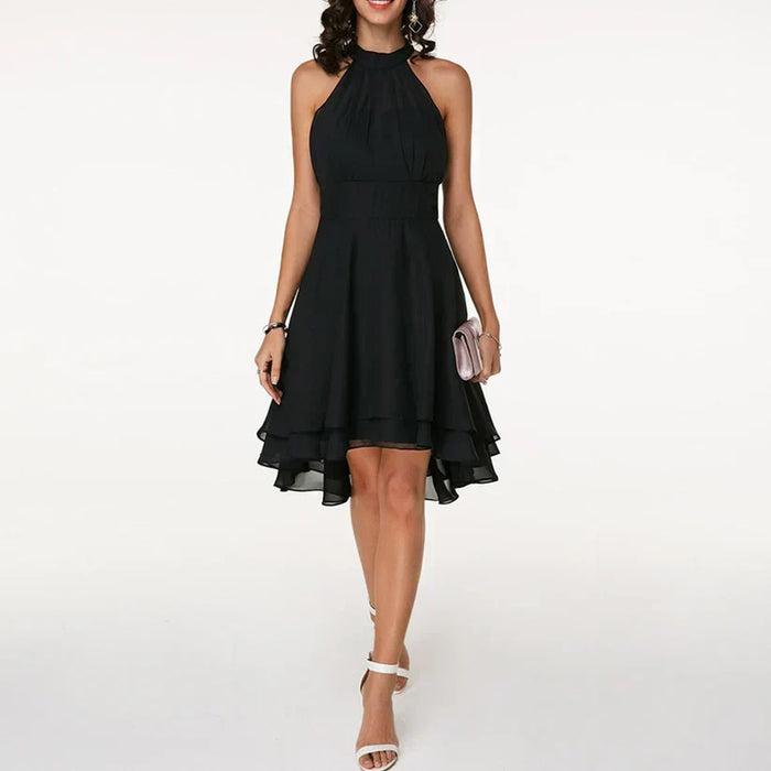 Delia | Women's Halter Layered Cocktail Dress