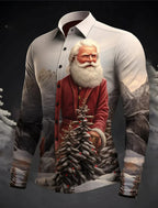 Deniz | Men's Collared Button-Up Christmas Blouse