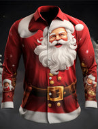 Deniz | Men's Collared Button-Up Christmas Blouse