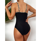 Allegra | Women's High-Waisted Push-Up One-Piece Swimsuit with Mesh Trim