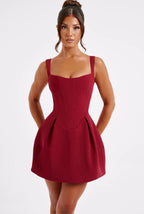 Riemke | Women's Square-Neck Fit-and-Flare Mini Dress