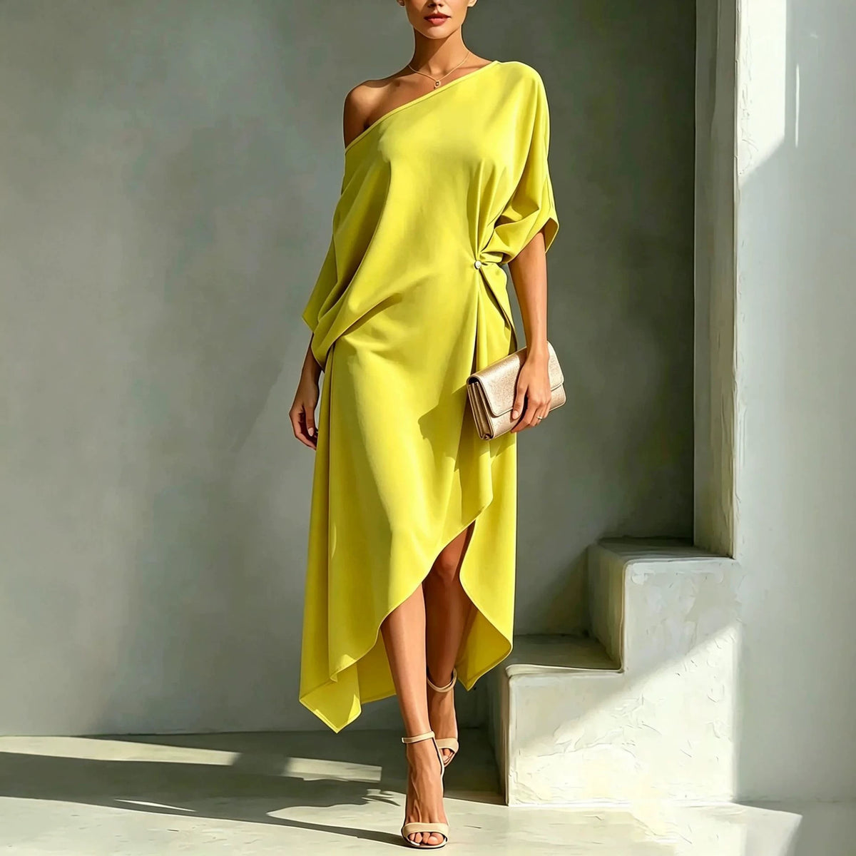 Otylia | Women's One-Shoulder Asymmetric Maxi Dress