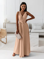 Hailey | Women's Wrap Maxi Dress Sleeveless V-Neck