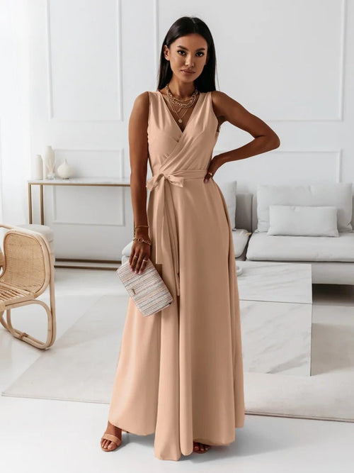 Hailey | Women's Wrap Maxi Dress Sleeveless V-Neck