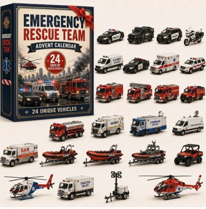 Carl | Rescue Vehicle Advent Calendar Christmas Gift for Boys for Men