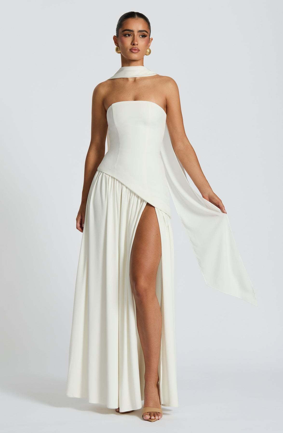Marguerite | Women's Strapless High-Slit Cocktail Dress