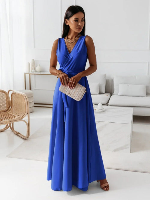Hailey | Women's Wrap Maxi Dress Sleeveless V-Neck