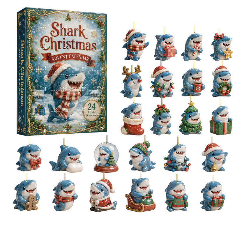 Charlene | Shark Advent Calendar Christmas Gift Ornament Set