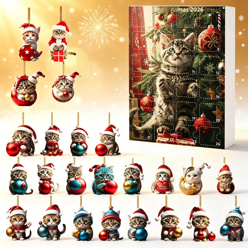 Cheryl | Advent Calendar Christmas Gift Cat Ornament Box
