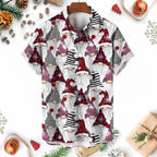 Raymond | Men's Snowman Print Short Sleeve Christmas Blouse