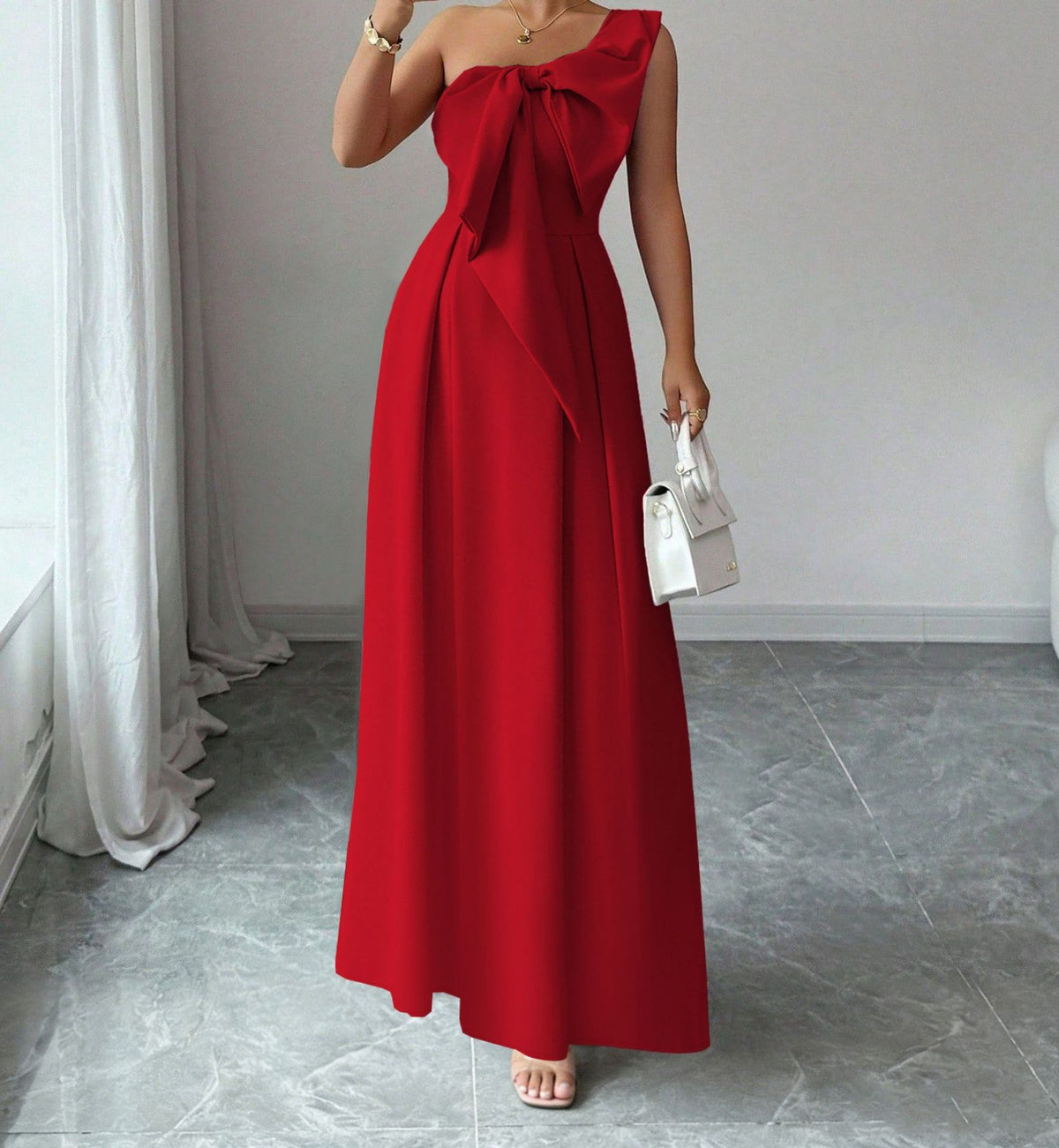 Braelyn | One-Shoulder Bow Cocktail Dress for Women