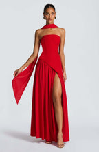 Marguerite | Women's Strapless High-Slit Cocktail Dress