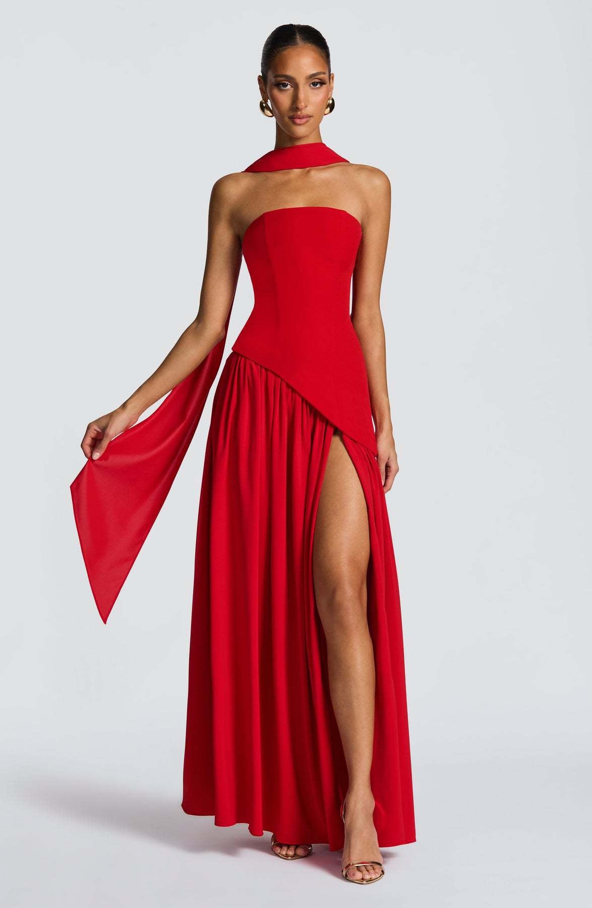 Marguerite | Women's Strapless High-Slit Cocktail Dress