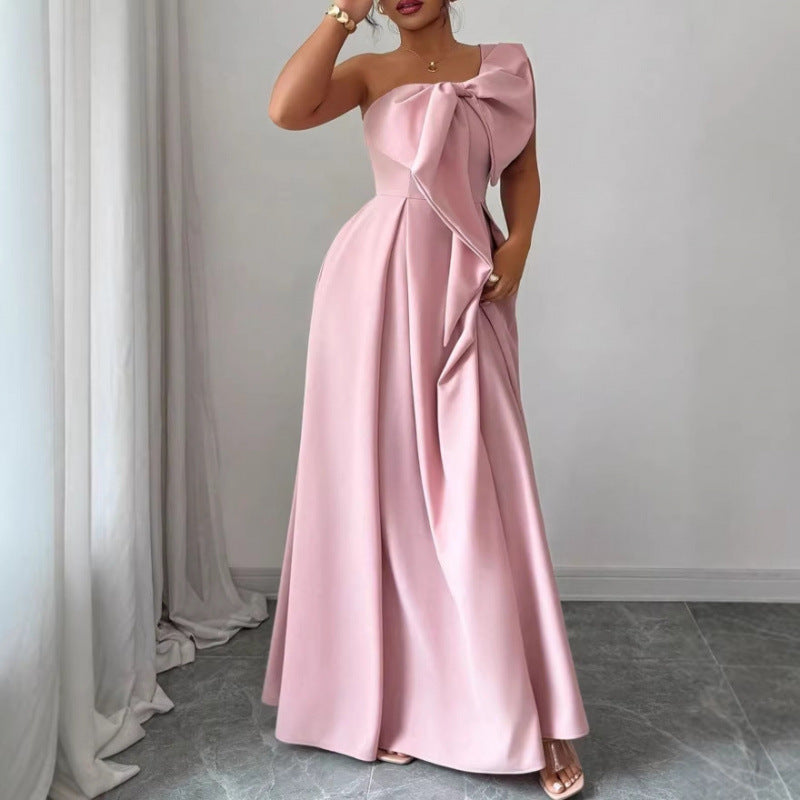 Braelyn | One-Shoulder Bow Cocktail Dress for Women