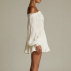 Matilde | Women's Off-Shoulder Ruched Puff Sleeve Mini Dress