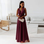 Hailey | Women's Wrap Maxi Dress Sleeveless V-Neck