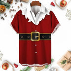 Raymond | Men's Snowman Print Short Sleeve Christmas Blouse