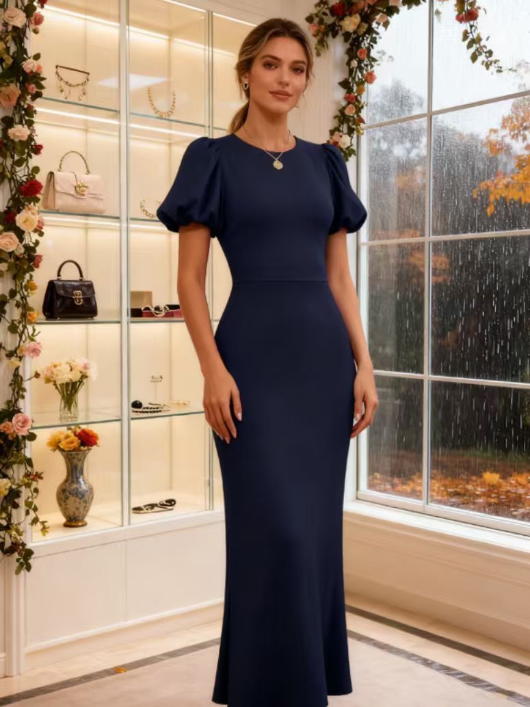 Margarete | Women's Puff-Sleeve Bodycon Cocktail Dress