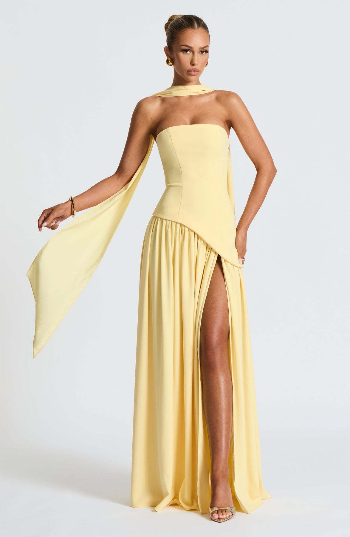 Marguerite | Women's Strapless High-Slit Cocktail Dress