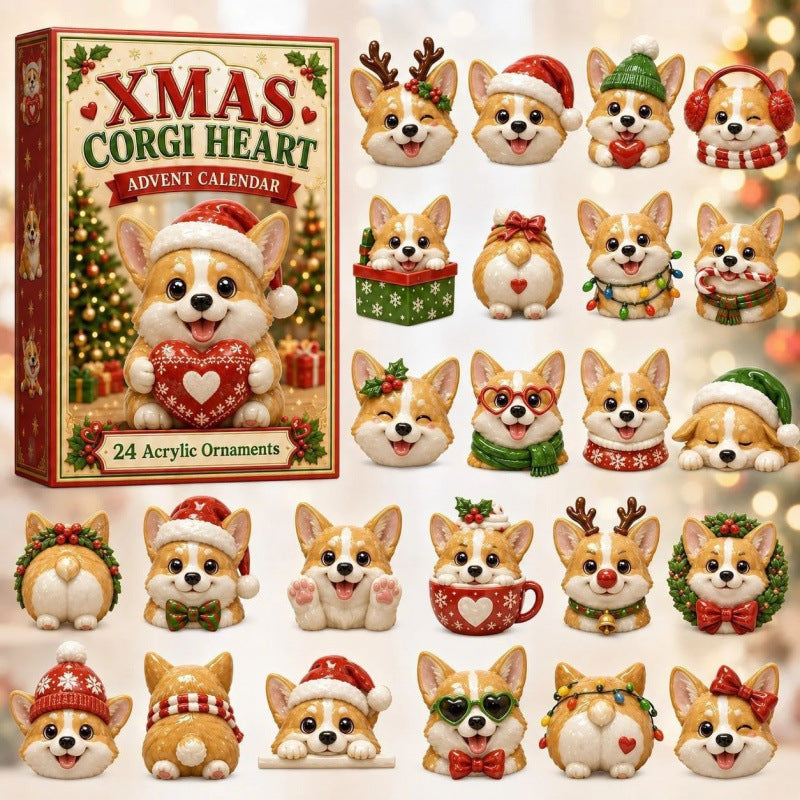 Imke | Advent Calendar Christmas Gift Corgi Ornament Set
