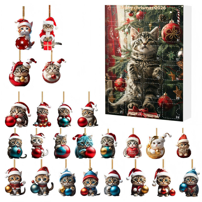 Cheryl | Advent Calendar Christmas Gift Cat Ornament Box