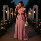 Braelyn | One-Shoulder Bow Cocktail Dress for Women