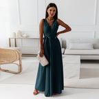 Hailey | Women's Wrap Maxi Dress Sleeveless V-Neck