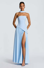 Marguerite | Women's Strapless High-Slit Cocktail Dress