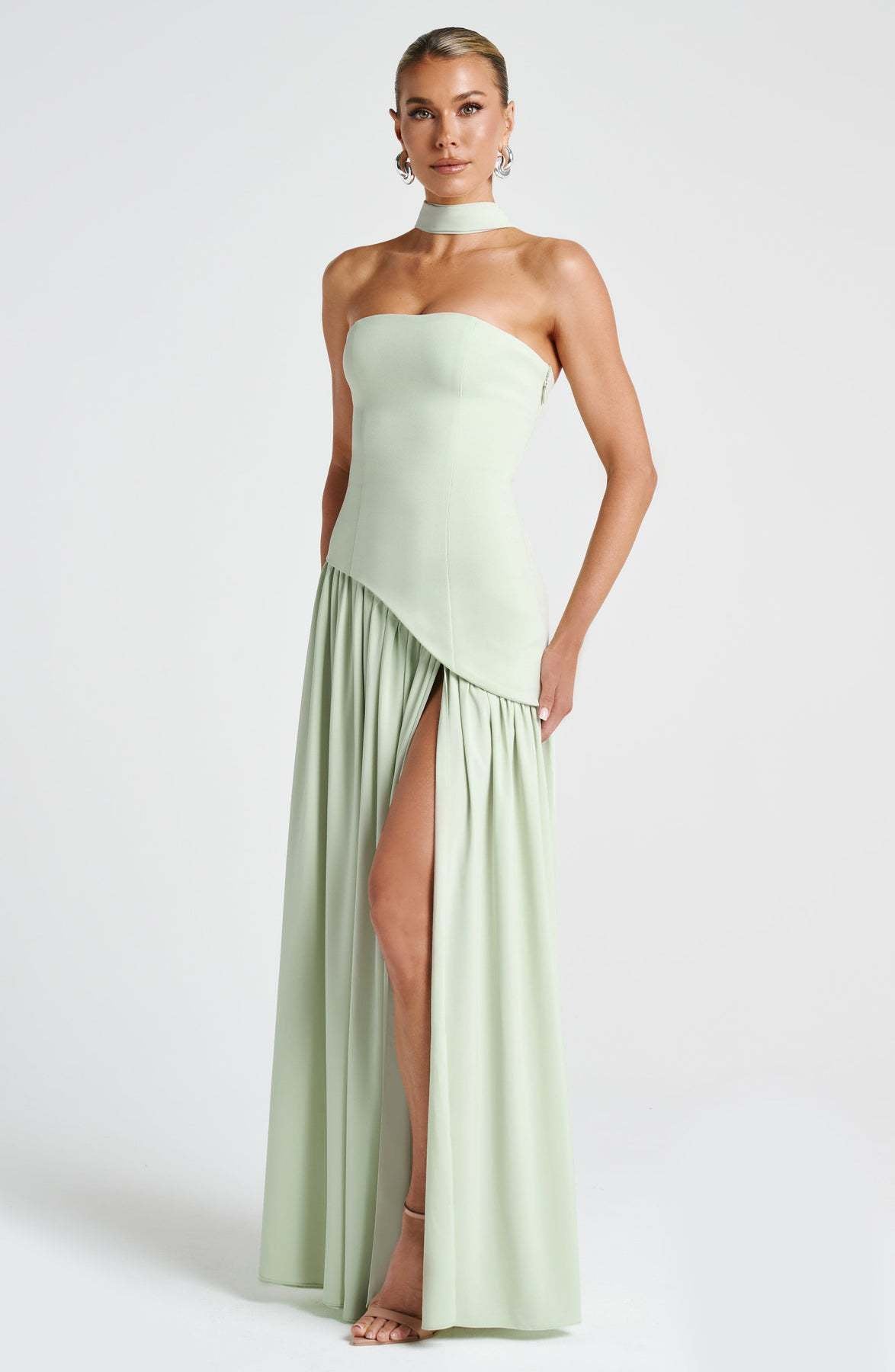 Marguerite | Women's Strapless High-Slit Cocktail Dress