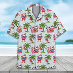 Corentin | Men's Gingerbread Print Short Sleeve Christmas Blouse