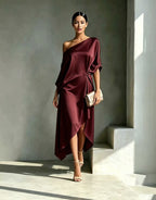 Otylia | Women's One-Shoulder Asymmetric Maxi Dress
