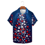 Frits | Men's Short Sleeve Christmas Blouse with Tree Print