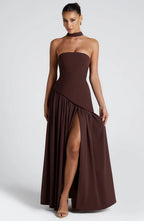 Marguerite | Women's Strapless High-Slit Cocktail Dress